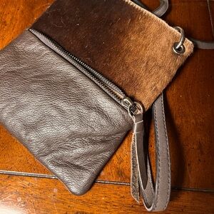 Leather/cow hide mini bag